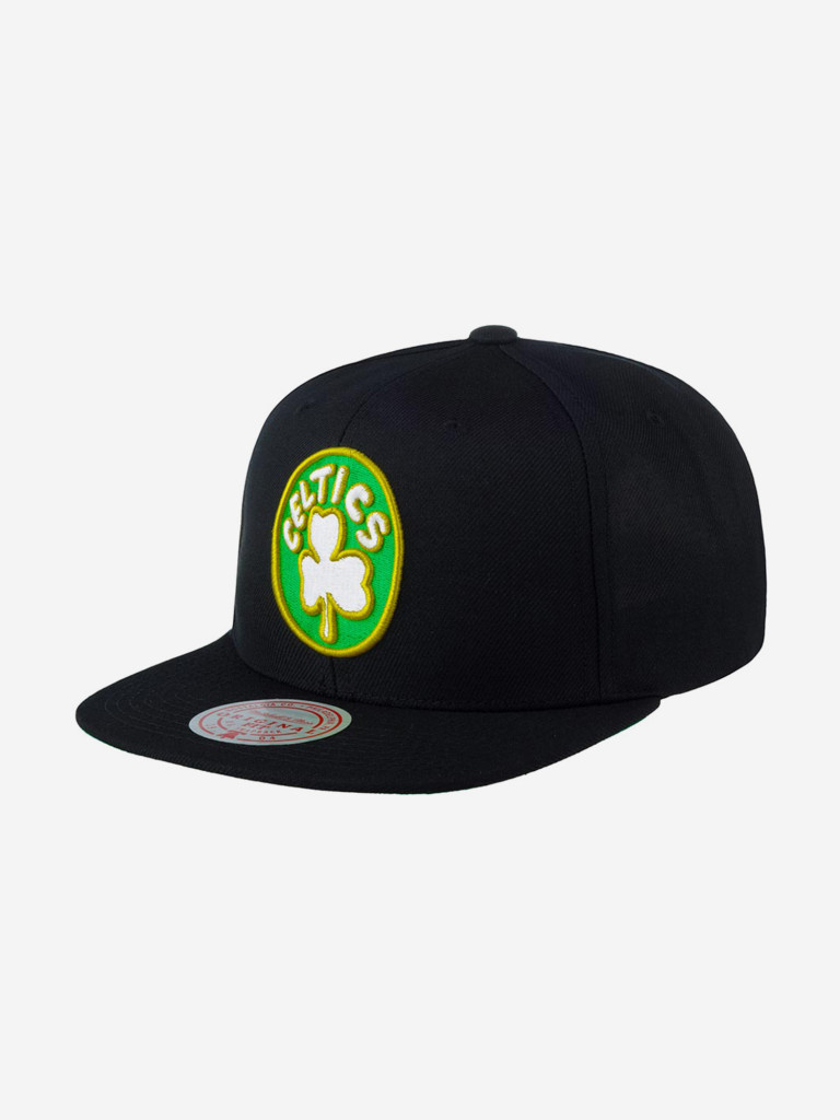 Бейсболка с прямым козырьком MITCHELL NESS 6HSSJS19079-BCEBLCK Boston Celtics MLB