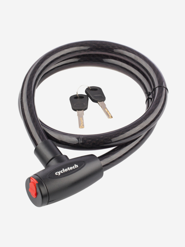 Замок велосипедный с ключами Cyclotech S20ECYSL004 черный цвет — купить ...