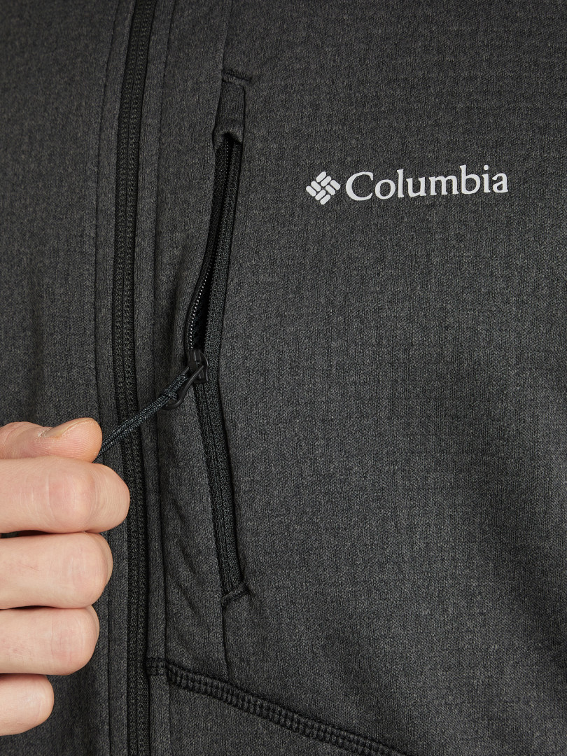 фото Джемпер флисовый мужской columbia park view fleece full zip, черный