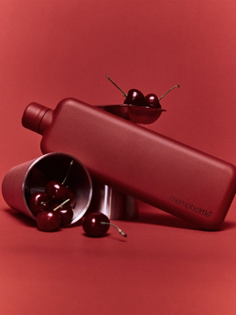 Бутылка из нержавеющей стали Memobottle SLIM, красный