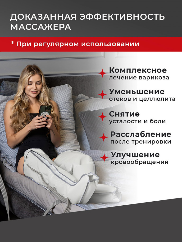 Массажер для ног электрический лимфодренажный HavenHome