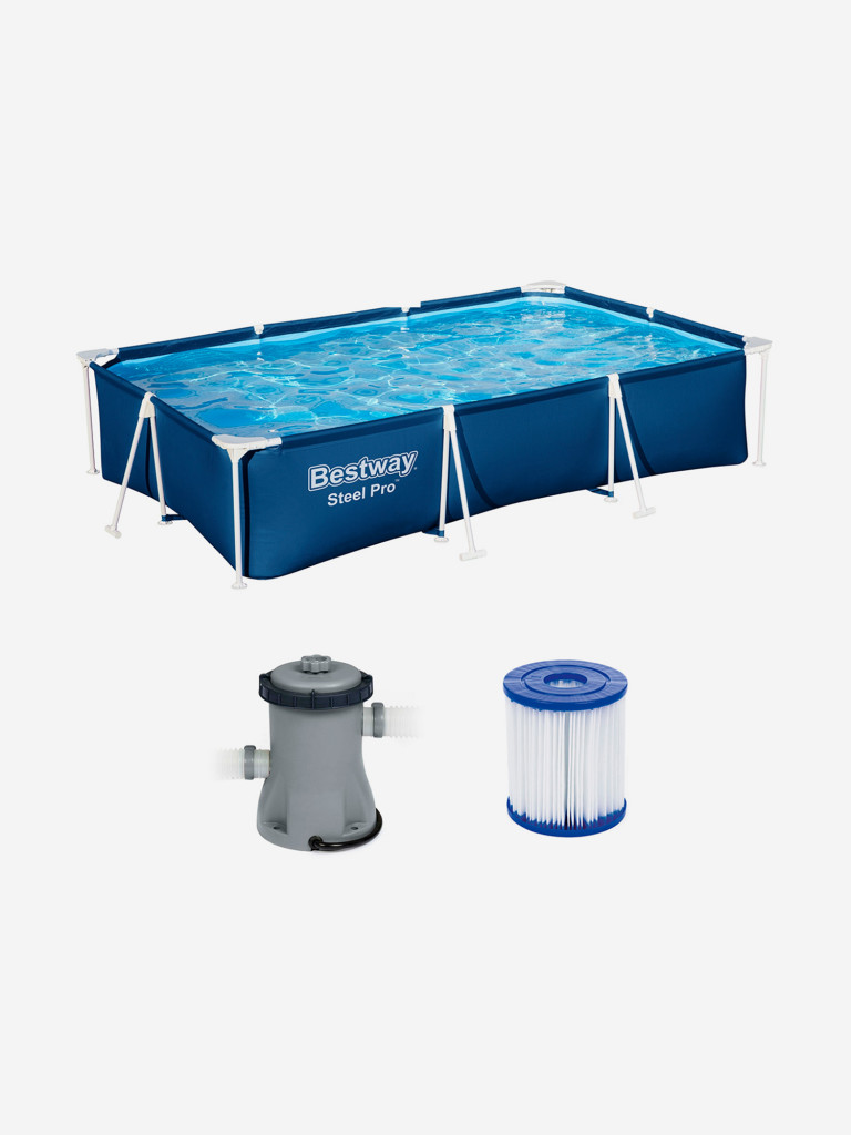 Бассейн Bestway 56411 каркасный Steel Pro 300х201х66 см , объем 3300 л