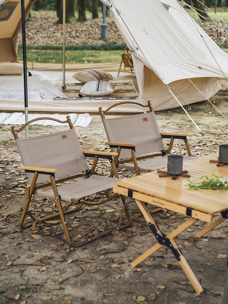 Стул Naturehike Nightfall l02, складной, с подлокотниками, бежевый