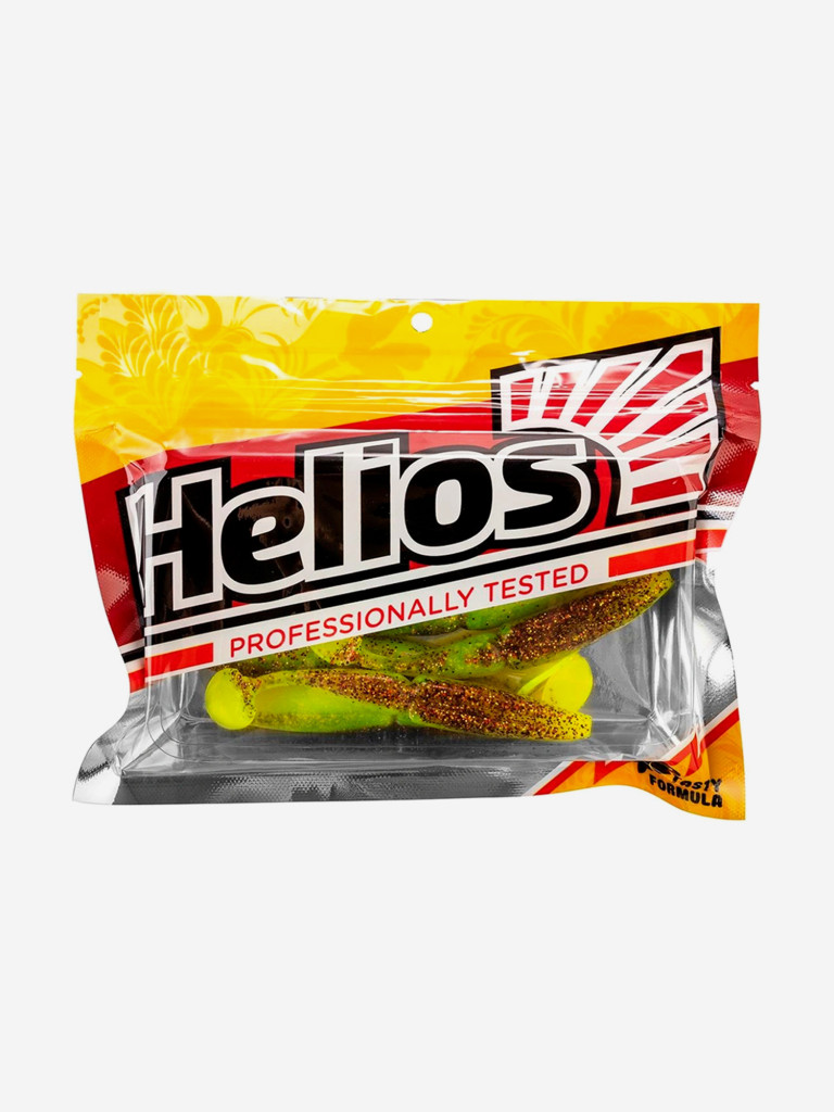 Мягкая приманка Helios Guru, 4,0" / 10,16 см, Golden Lime, 7 штук (HS-30-048)
