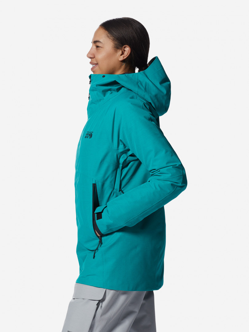 фото Куртка утепленная женская mountain hardwear cloud bank gore-tex, зеленый