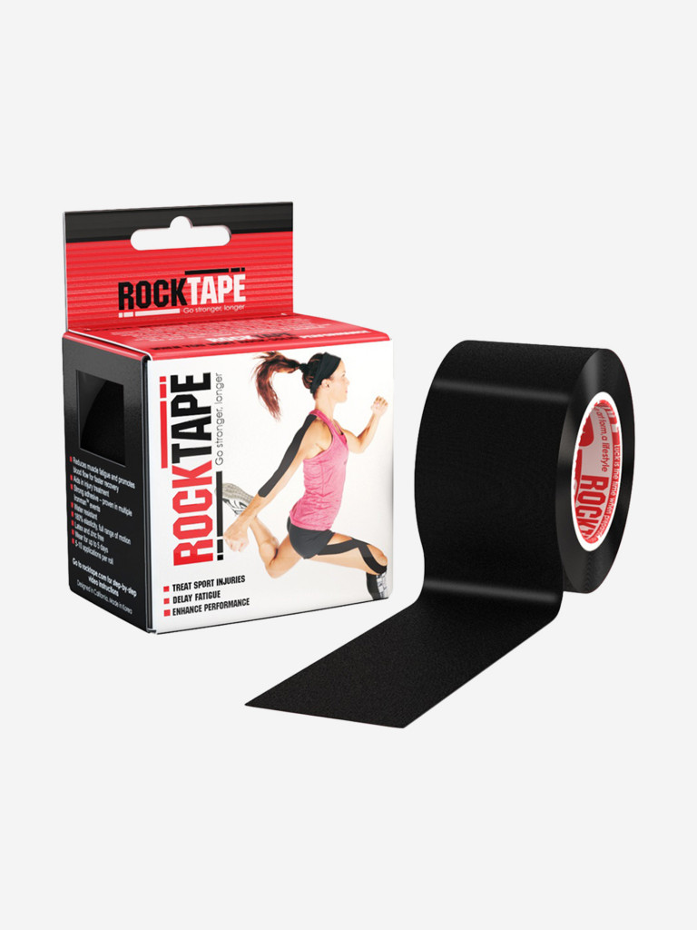 Кинезиотейп Rocktape 5 см х 5 м, чёрный