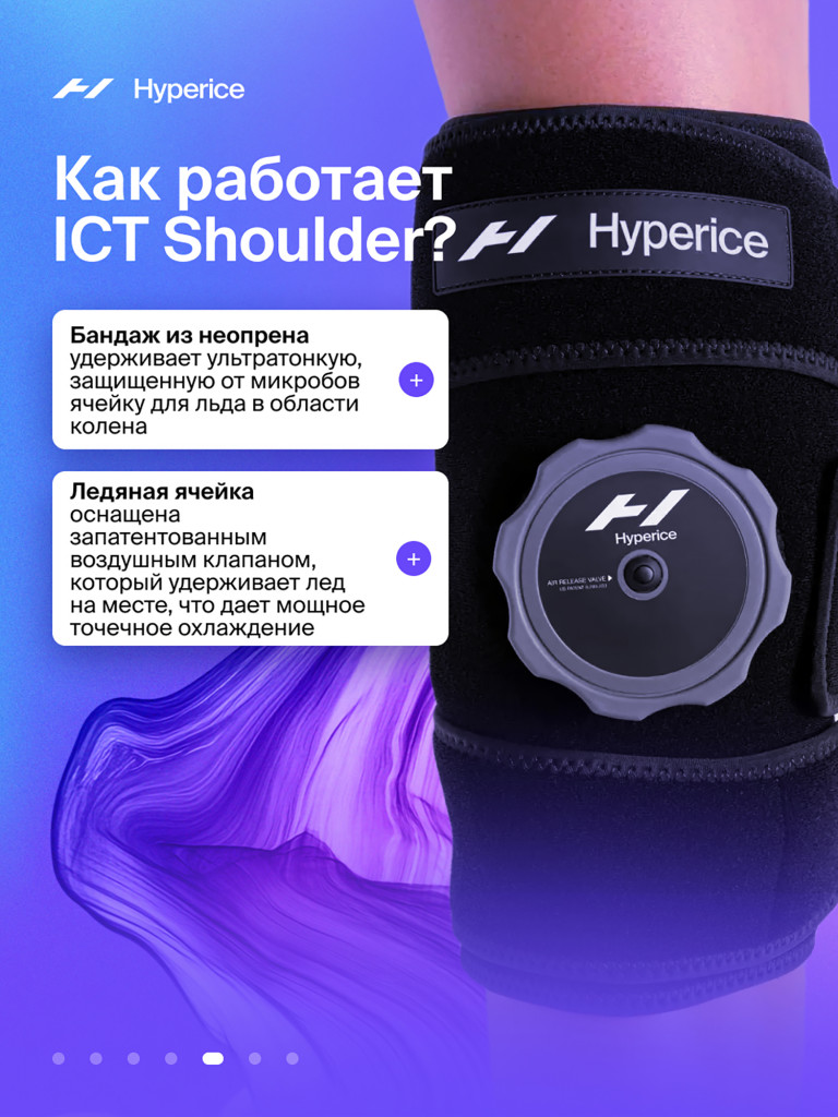 Бандаж на колено охлаждающий Hyperice, ICT Knee 2.0