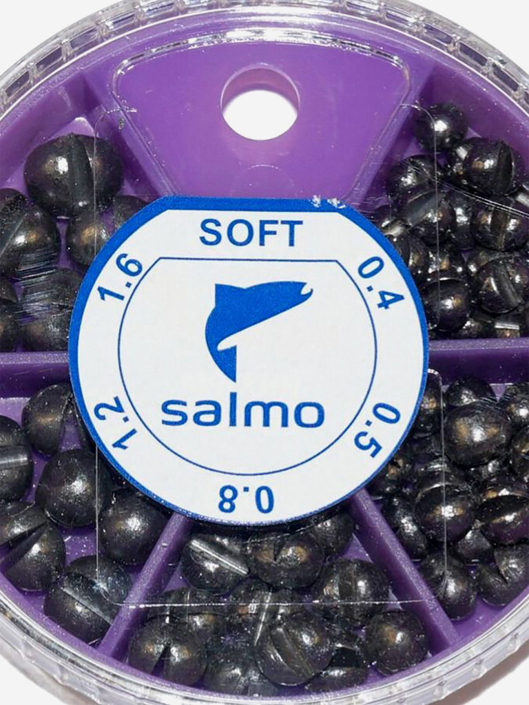 Набор грузил мягких для поплавочной ловли Salmo ДРОБЬ SOFT 0.4-1.6г, 10 наборов