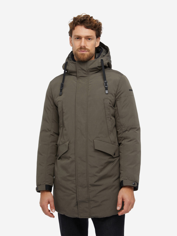 Парка мужская Geox Velletri арт. M3628NT3031 темно-зеленый цвет — купить за 39999 руб., отзывы в интернет-магазине Спортмастер