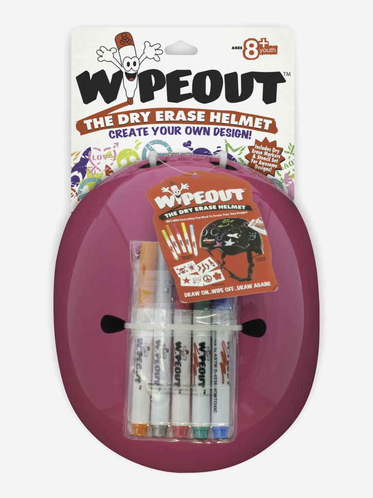 Шлем защитный с фломастерами Wipeout Neon Pink (L 8+) - розовый