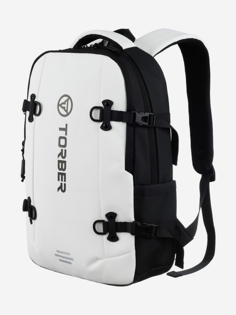 Рюкзак спортивный TORBER Xtreme 18" белый/чёрный 17л
