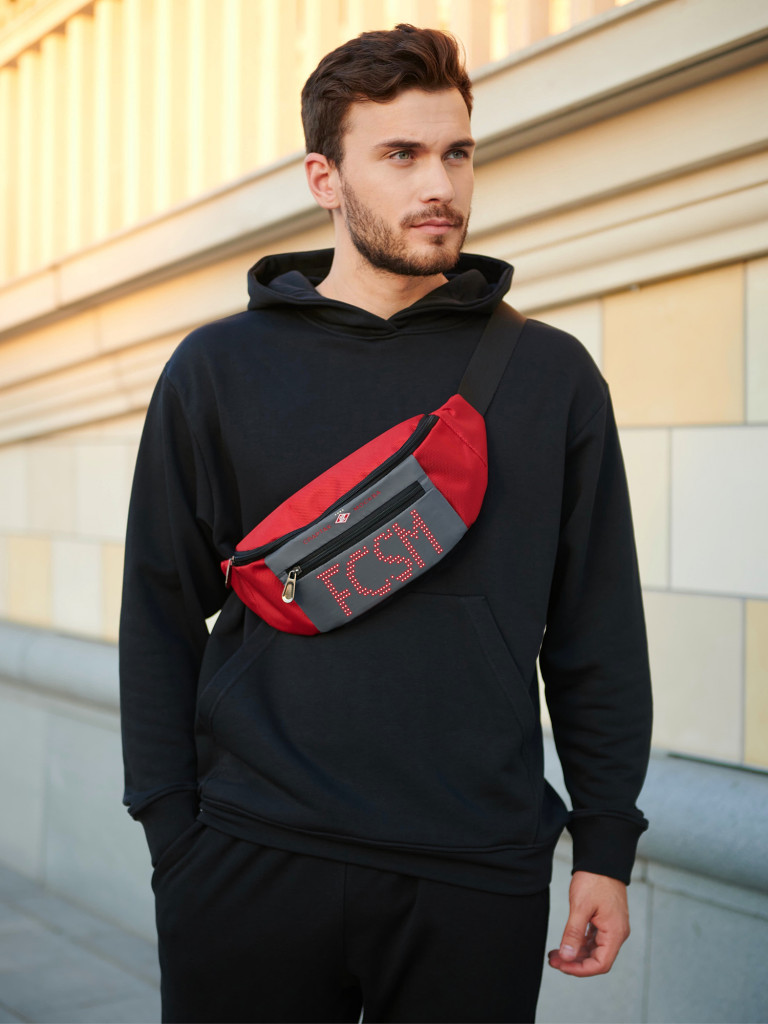 Сумка поясная CYBERPIX Cyber Slingbag FCSM красная для фанатов футбольного клуба "Спартак-Москва"