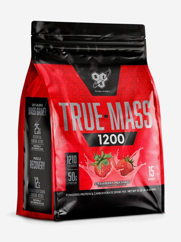 Гейнер BSN True-Mass, 4710 г, Молочный коктейль с клубникой