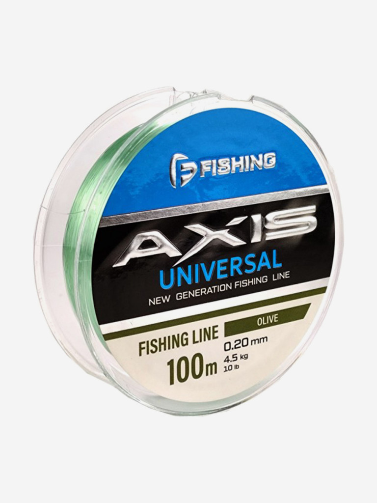 Леска F-FISHING Axis Universal Line Olive 100м 0,20мм 4,5кг/10lb