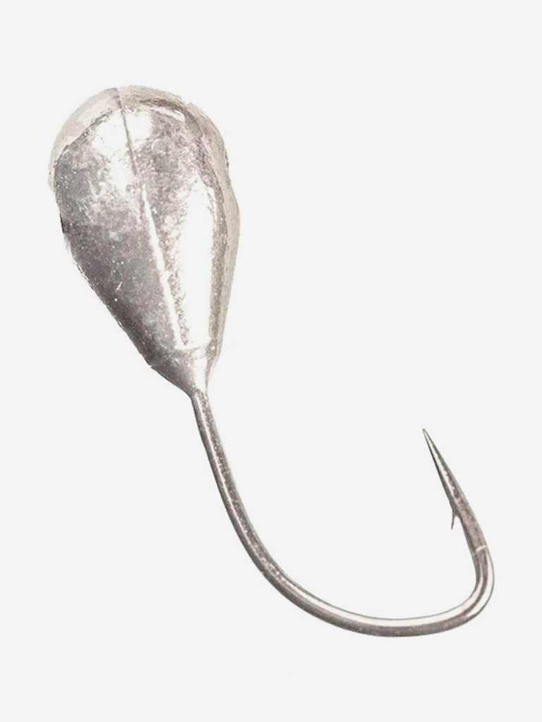 Мормышка Helios вольфрамовая Капля с отверстием 4мм 0,73г Sil (MW-1240-Sil), 10 штук в упаковке