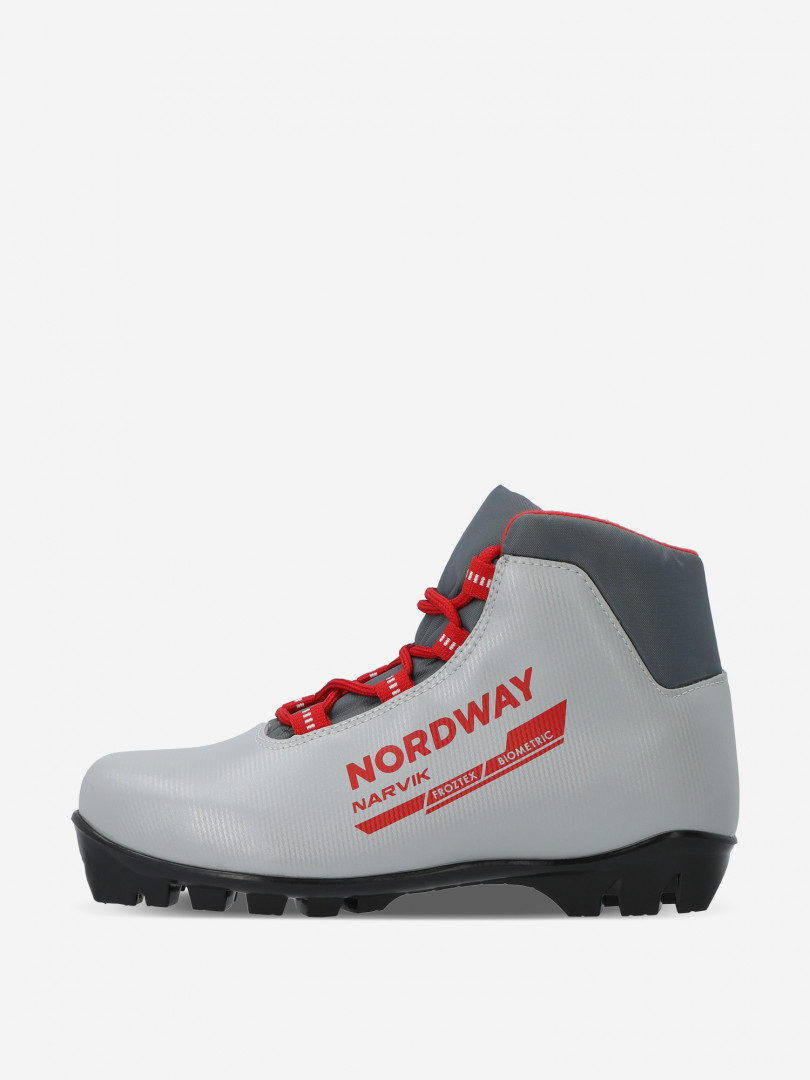 фото Ботинки для беговых лыж детские nordway narvik nnn, красный