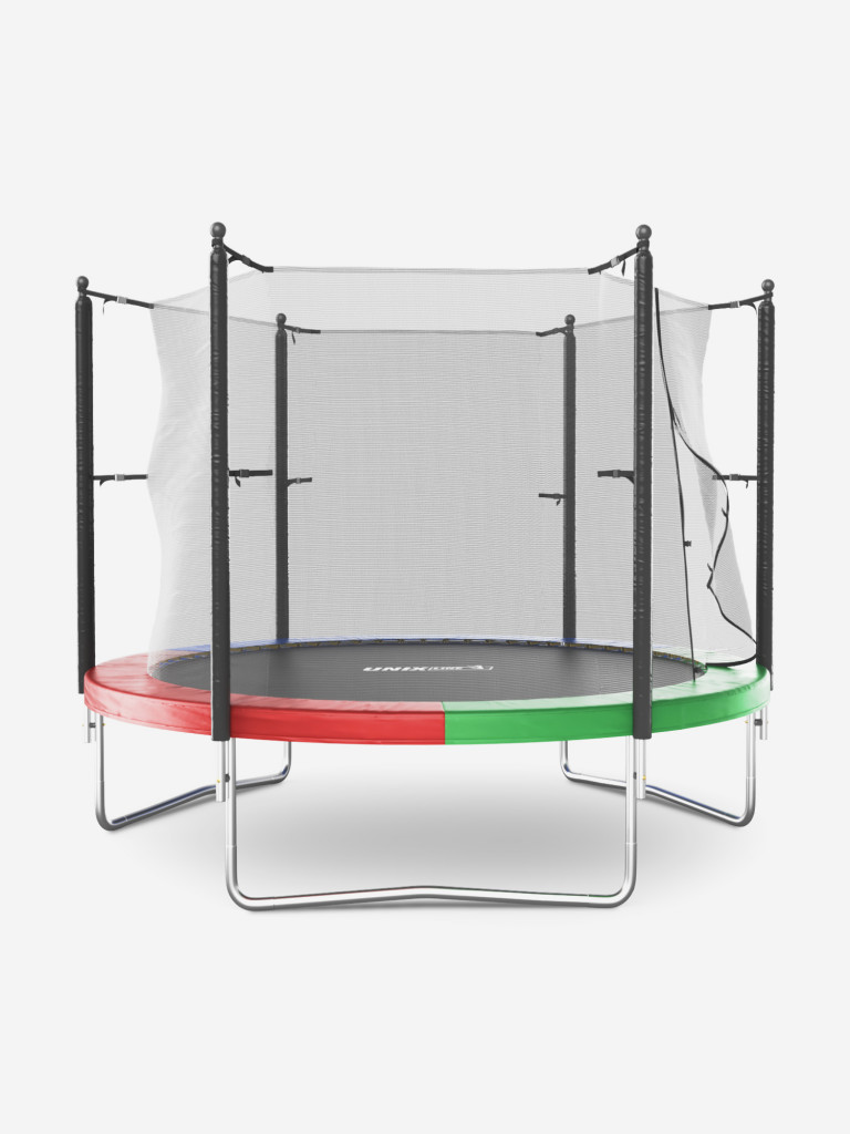 Батут каркасный UNIX Line Simple 10 ft Color с внутренней защитной сеткой, общий диаметр 305 см, до 140 кг
