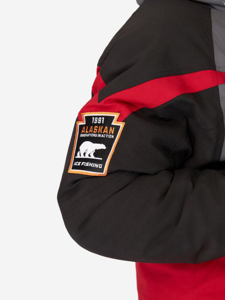 Костюм зимний Alaskan NewPolar M11 красный/серый/черный (куртка+полукомбинезон) для рыбалки и охоты