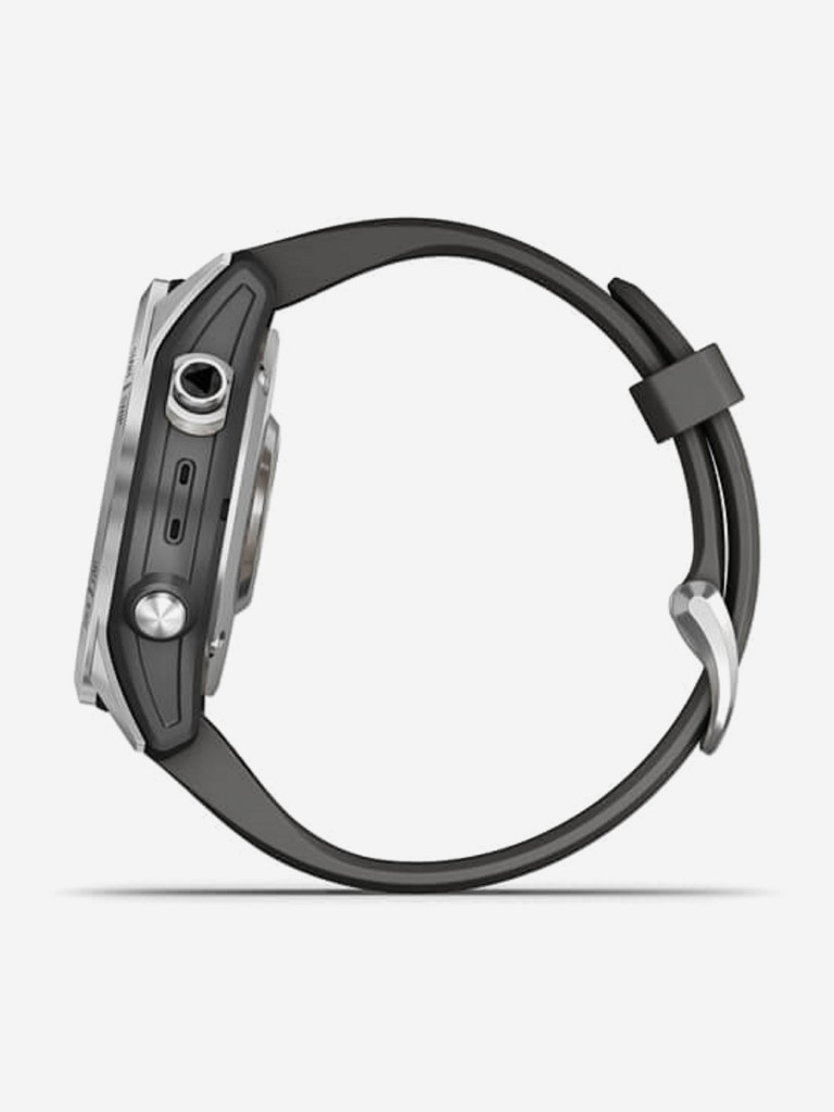 Часы Garmin Fenix 7S, серебристые с графитовым ремешком 010-02539-01
