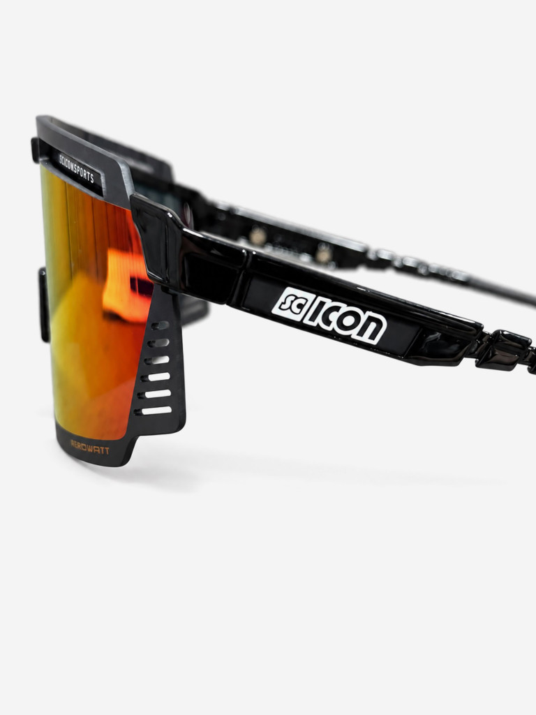 Очки спортивные Scicon AeroWatt оправа Black Gloss линза SCNPP Multimirror Red