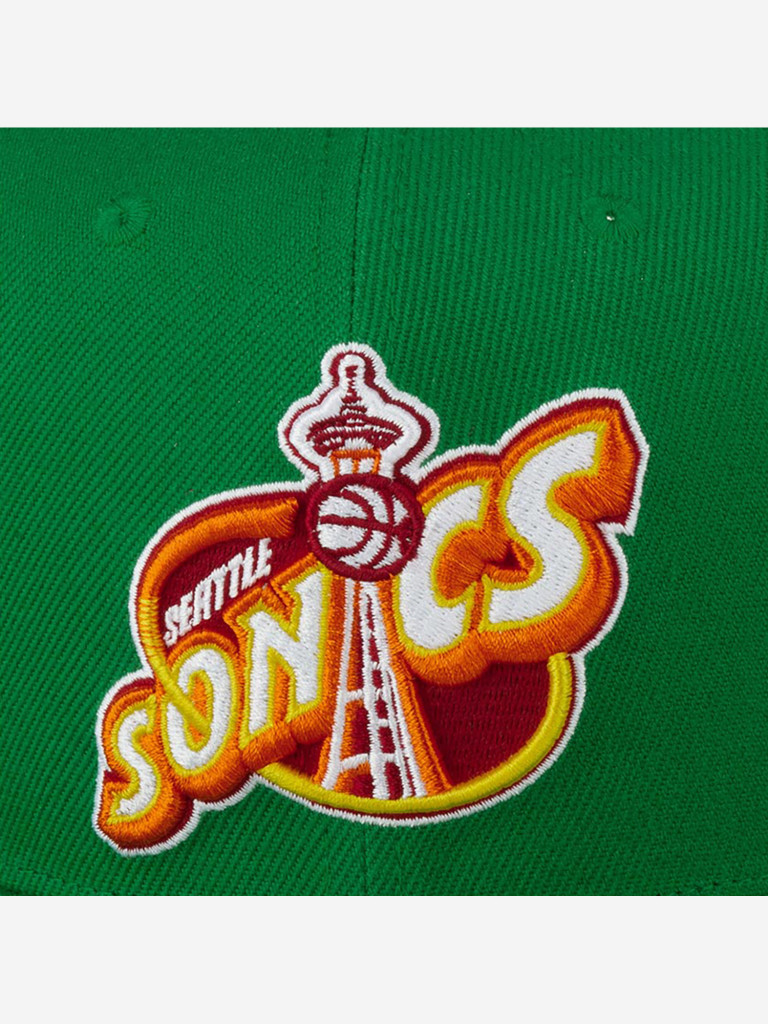 Бейсболка с прямым козырьком MITCHELL NESS 6HSSSH21296-SSUGREN Seattle Supersonics NBA