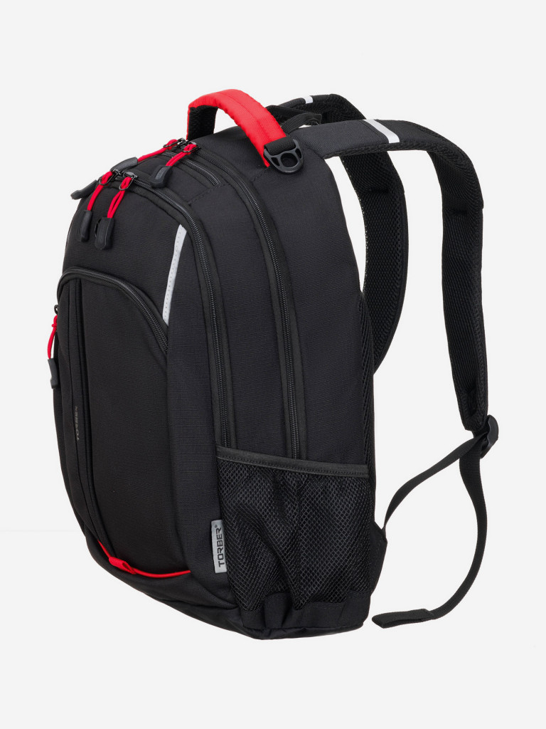 Рюкзак TORBER ROCKIT с отделением для ноутбука 15.6" чёрный/красный 22л