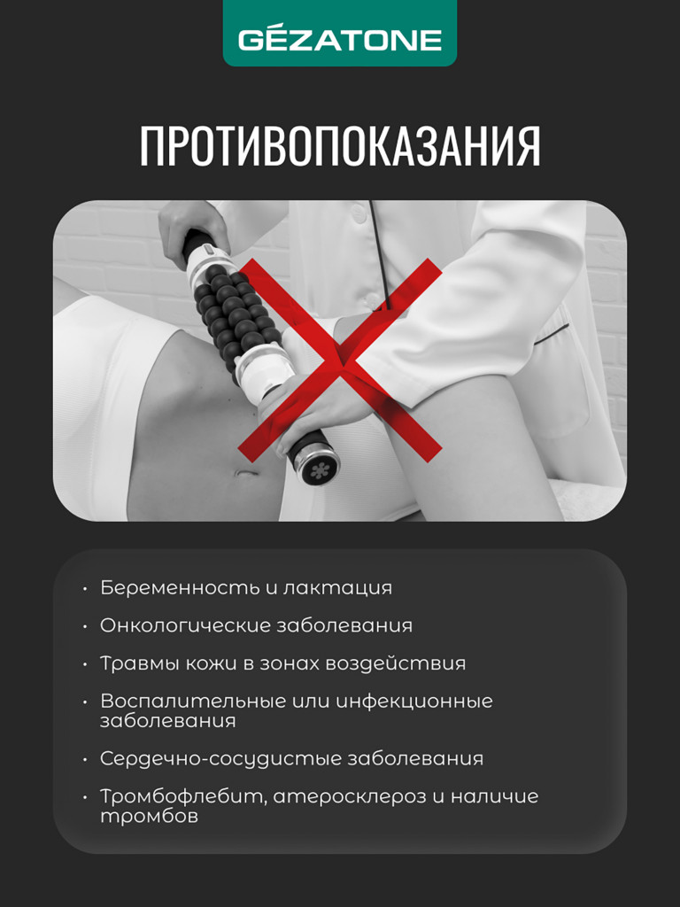 Антицеллюлитный массажер для тела для похудения Gezatone AMG150