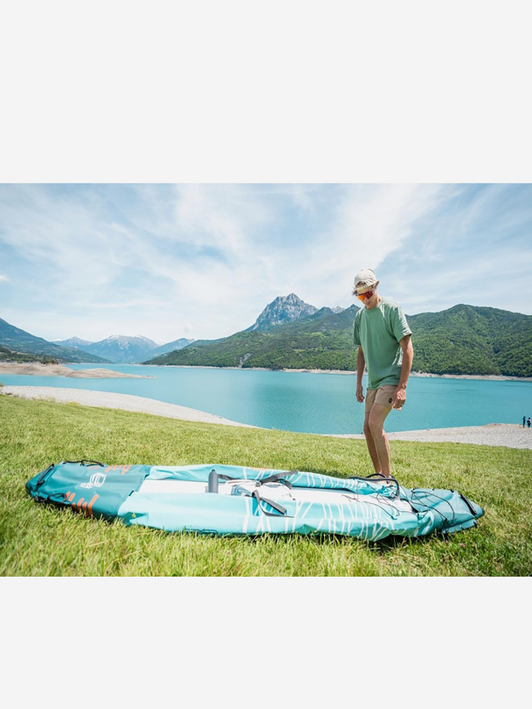 Надувная байдарка Kayak Glider-412 412x83х42см, весла, сиденья, киль, до 180кг, уп.1