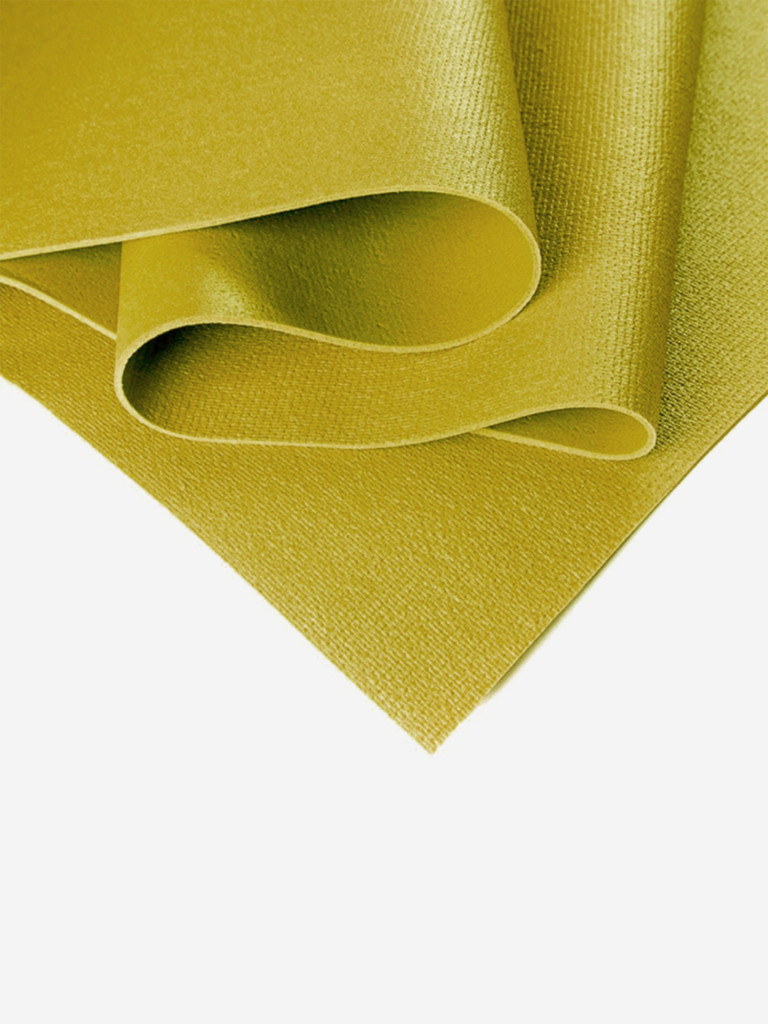 Коврик для йоги фитнеса AZEN Rishikesh Ришикеш желтый 200 х 60 х 0,45 см, прочный и нескользящий из Германии, Bodhi Бодхи