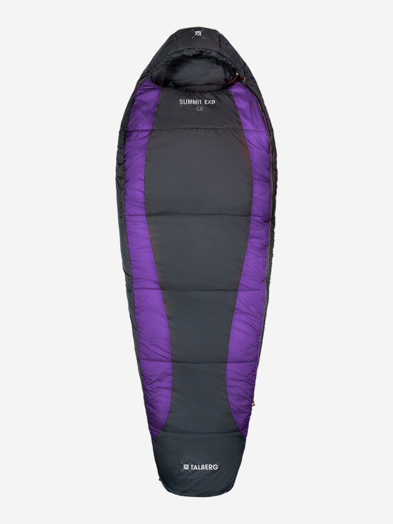 Спальный мешок TALBERG SUMMIT EXP -18°C, серый/фиолетовый, правый