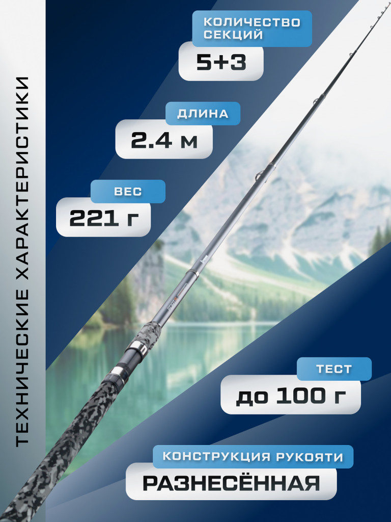 F-FISHING Удилище фидерное теле Forts 2,4м тест max 100г