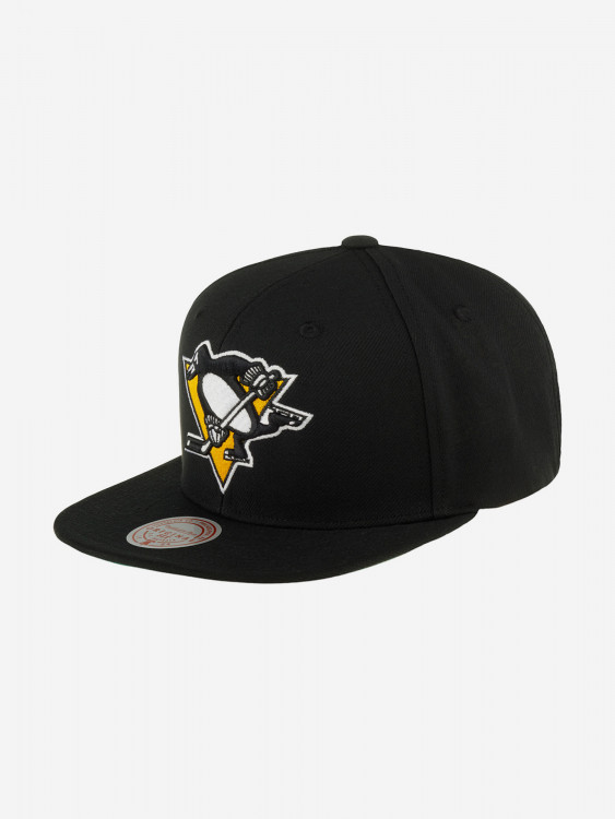 Бейсболка с прямым козырьком MITCHELL NESS HHSS6743-PPEYYPPPBLCK Pittsburgh Penguins NHL