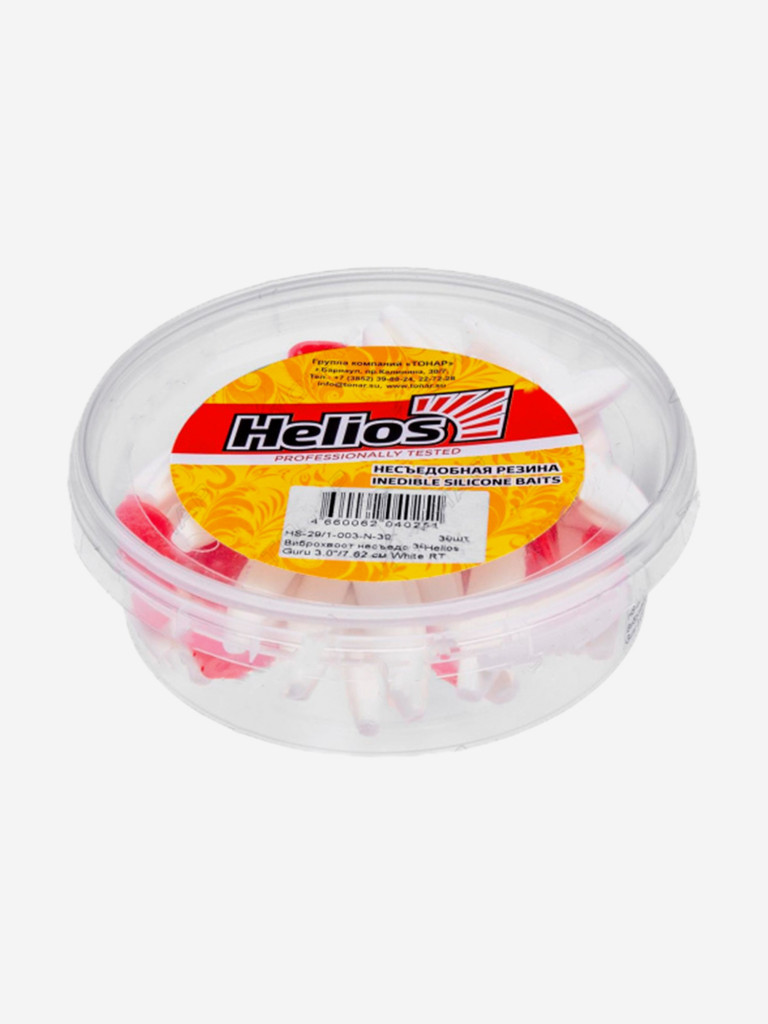 Мягкая приманка Helios Guru, 3'' / 7,62 см, White RT, 30 шт (HS-29/1-003-N-30)