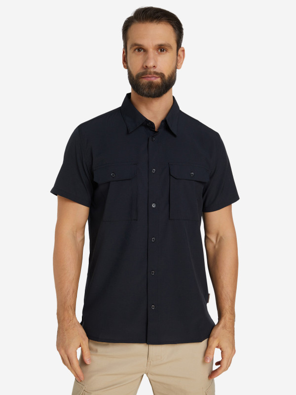 Рубашка с коротким рукавом мужская Cordillero черный цвет — купить за 2999 руб., отзывы в интернет-магазине Спортмастер
