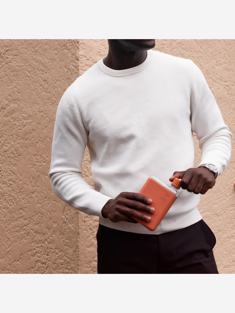 Бутылка с силиконовым чехлом Memobottle A6, коричневый