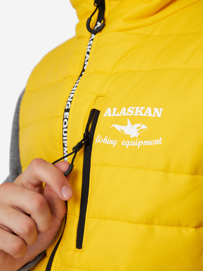 Жилет мужской Alaskan Juneau Vest Yellow утепленный стеганый для рыбалки и охоты