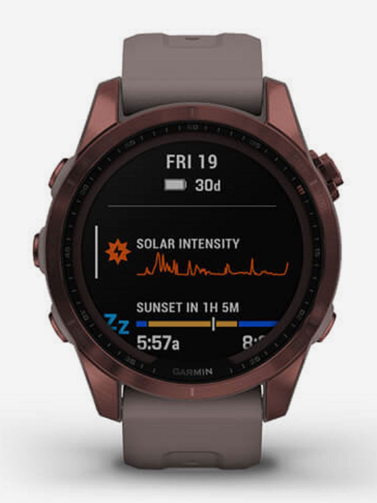 Часы Garmin Fenix 7S Sapphire Solar, титановый корпус, сапфировое стекло Power Sapphire с технологией солнечной зарядки 010-02539-29