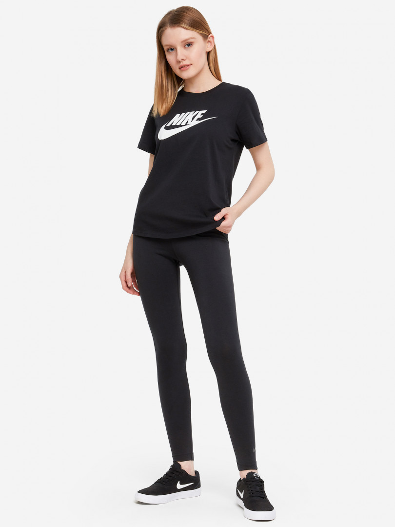 фото Футболка женская nike club essentials, черный