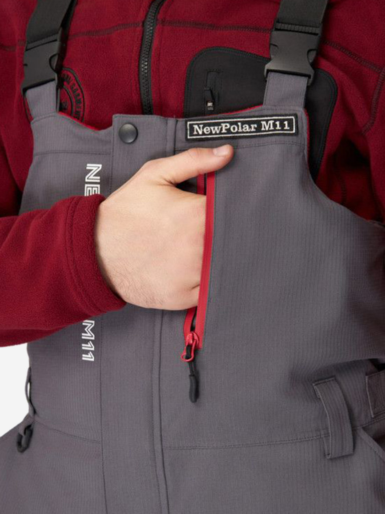 Костюм зимний Alaskan NewPolar M11 красный/серый/черный (куртка+полукомбинезон) для рыбалки и охоты