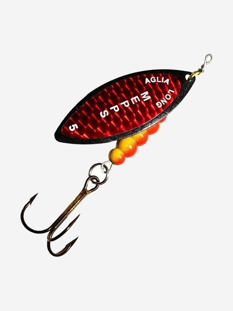 Блесна для рыбалки вертушка Mepps AGLIA LONG REDBO, 5, BL, 1 штука