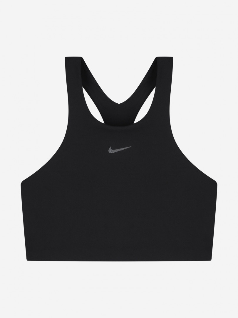 фото Спортивный топ бра nike yoga dri-fit swoosh, черный