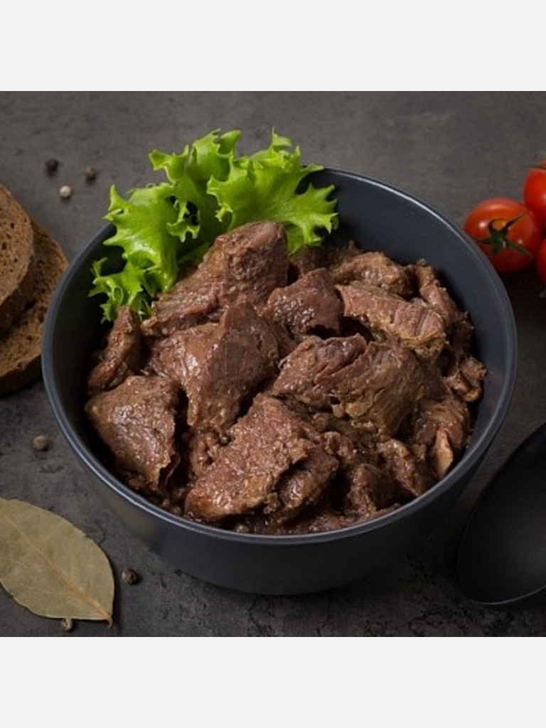 Готовое блюдо Набор Мясо тушеное 4 шт (Говядина, Свинина, Курица, Печень) (Кронидов) 4шт*250гр,1