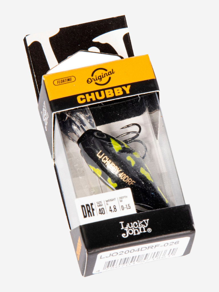 Воблер LUCKY JOHN Original CHUBBY DR F, длина 4 см, крэнк для щуки, голавля, жереха, язя, окуня