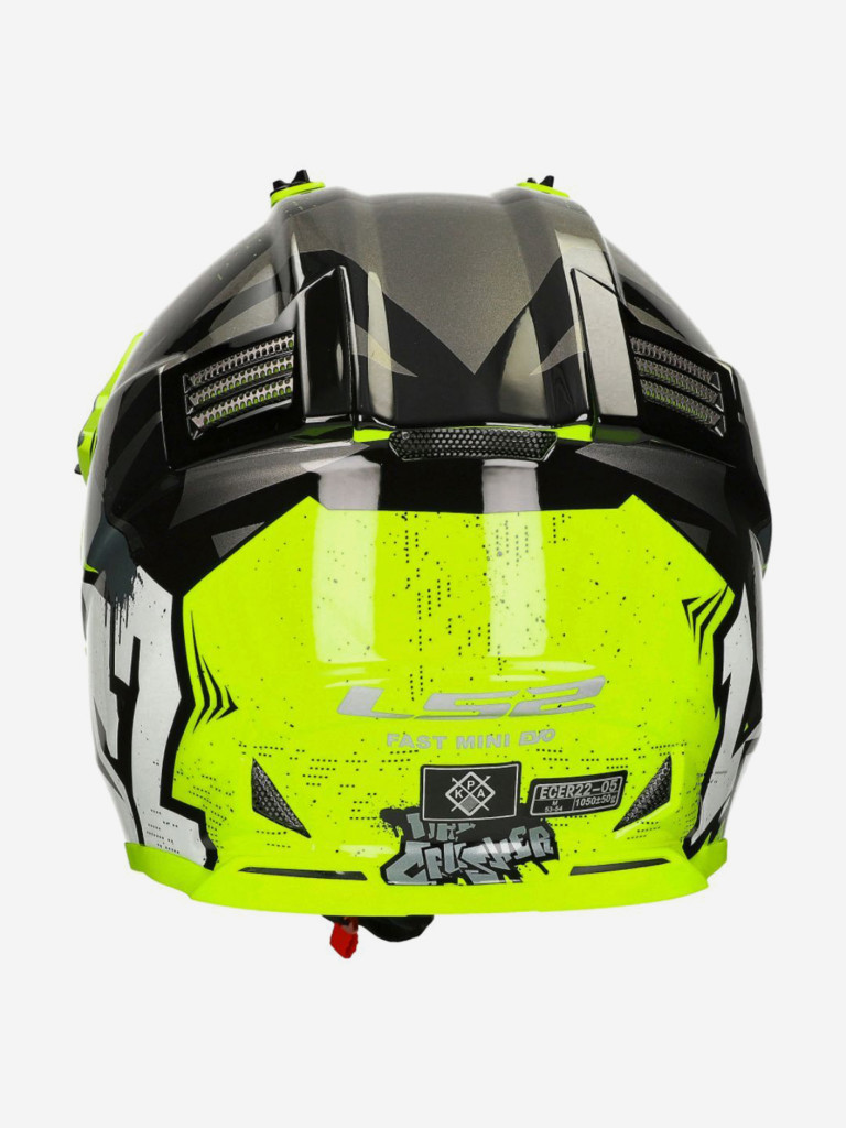 Мотошлем детский MX437 FAST MINI CRUSHER LS2 (черно-желтый глянцевый)