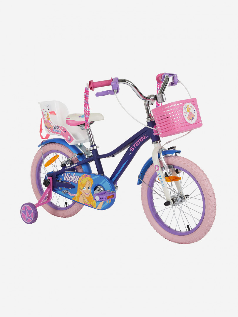 фото Велосипед для девочек stern vicky 16", 2023, фиолетовый