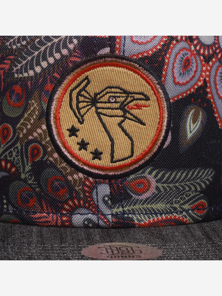 Бейсболка с прямым козырьком DJINNS 6P SB Peacock Linen (черный)