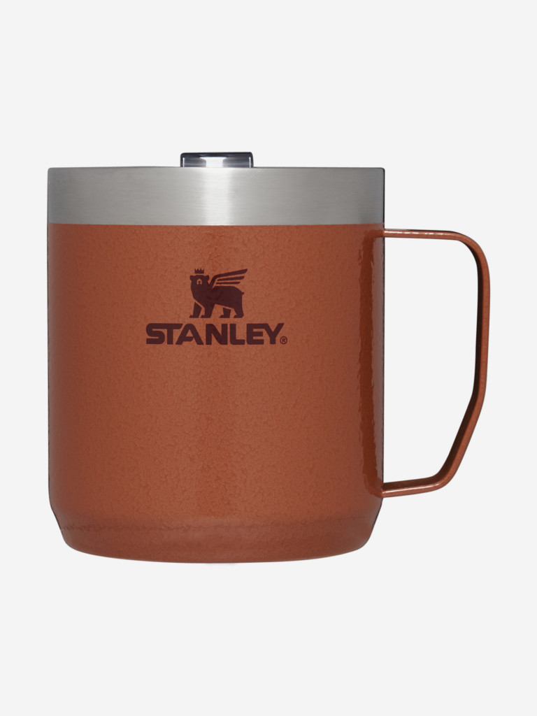 Термокружка Stanley Classic, 350 мл, оранжевая, с ручкой и крышкой