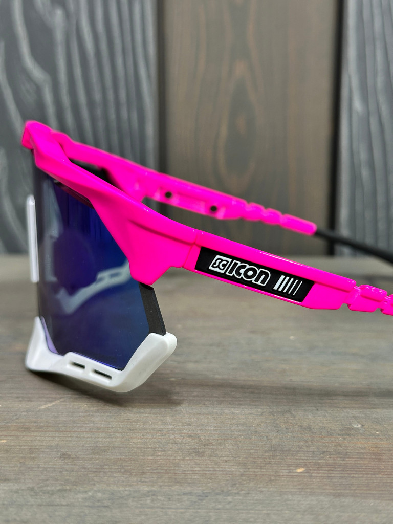 Очки спортивные Scicon AeroShade XL оправа Pink Fluo линза SCNPP Multimirror Blue + Pink