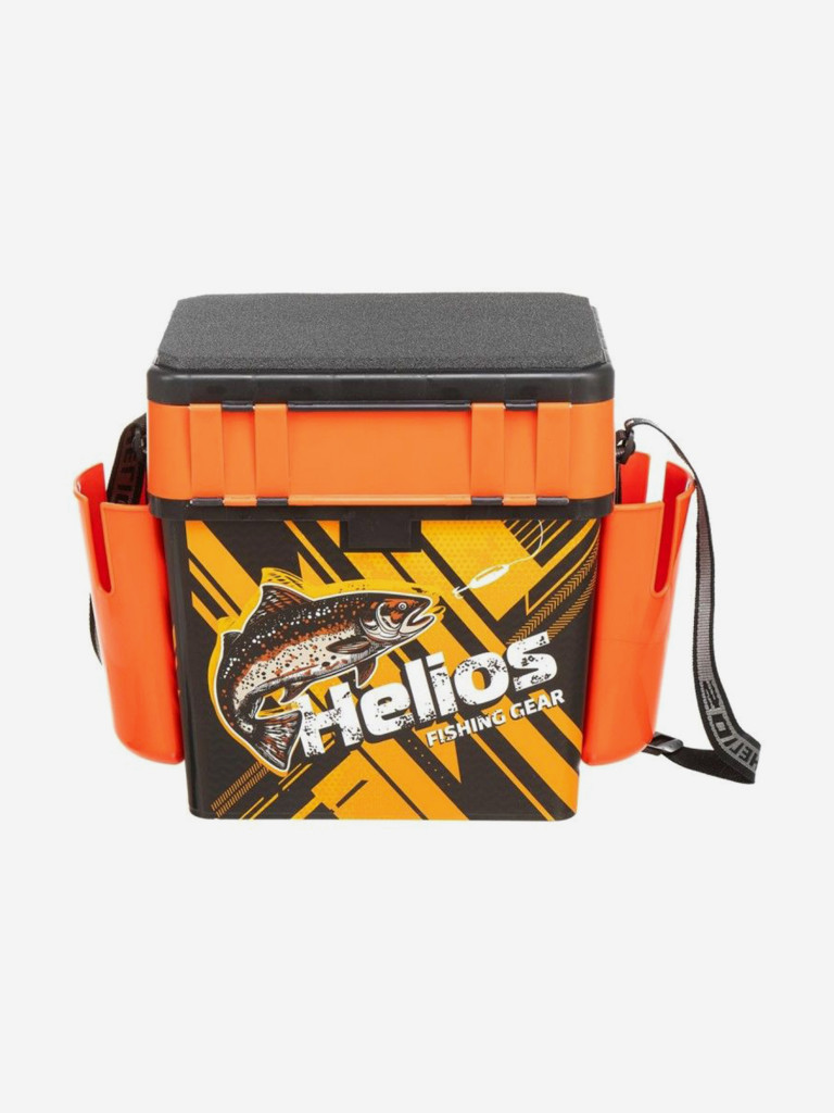 Ящик рыболовный зимний FishBox односекционный (19л) TROUT оранжевый (HS-FB-IML-19-O) Helios