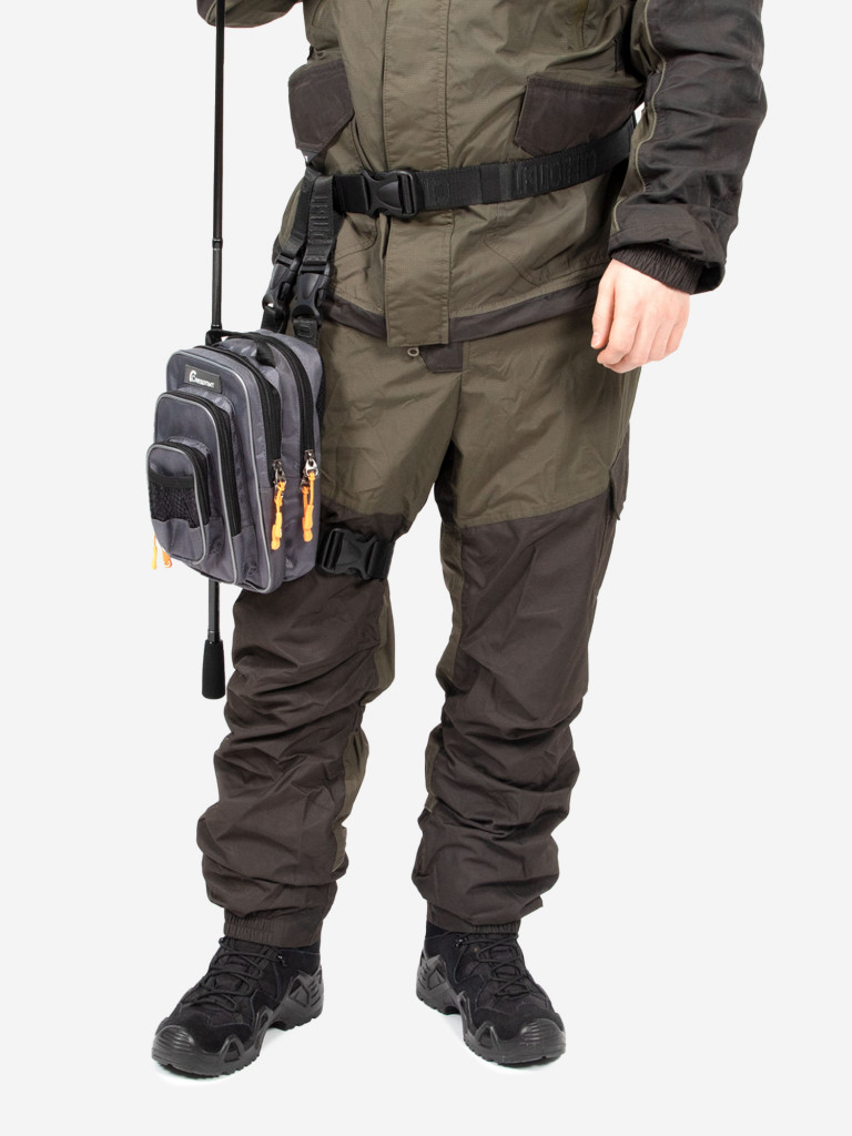 Сумка рыболовная Следопыт Street Fishing MultiLock Pocket, 16х19х24 см, цвет серый.
